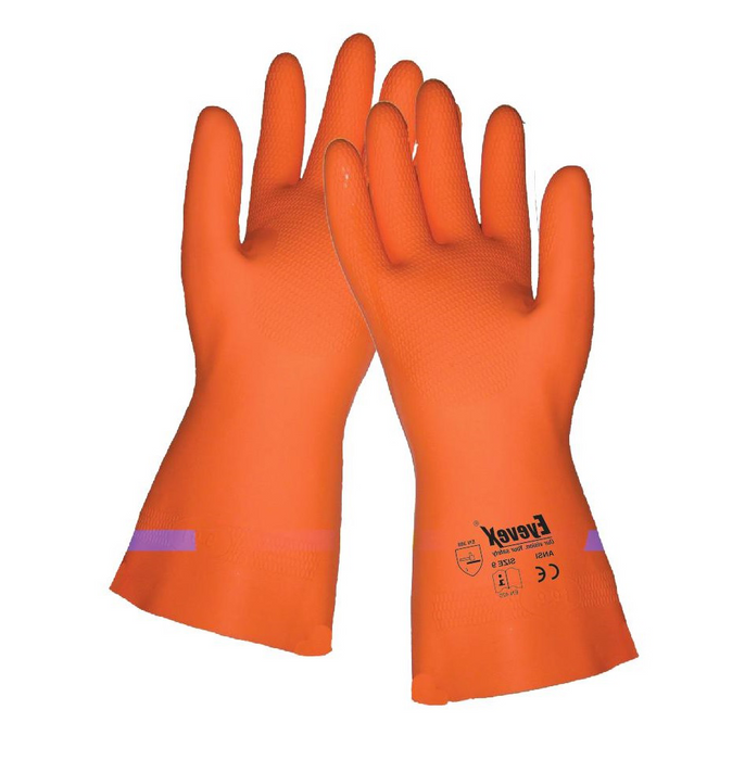 Eyevex Flockline Latex Industrial Gloves SHD 028
